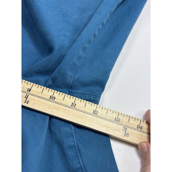 Soft Surroundings Jeans Teal Blue 10 Stretch 5 Pocket Style Tapered Dopamine - Picture 7 of 11